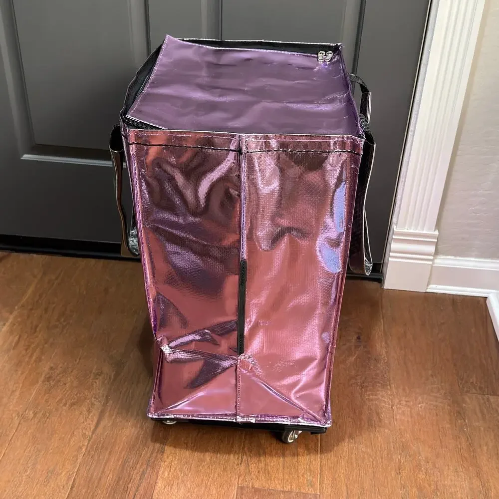 Hulken Medium Metalic Lilac Purple Schelp Signature Rolling Tote Bag